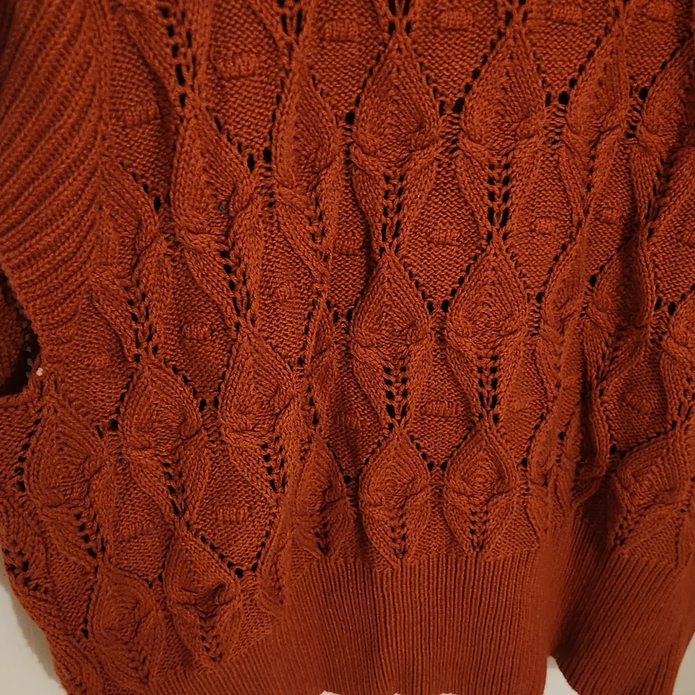 Ryegrass Jcpenney cap sleeve button-up cardigan. Rust Color never worn 🔥 - Picture 4 of 7